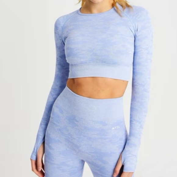 AYBL Tops - AYBL Evolve Camo Seamless Long Sleeve Crop Top